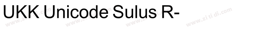 UKK Unicode Sulus R字体转换